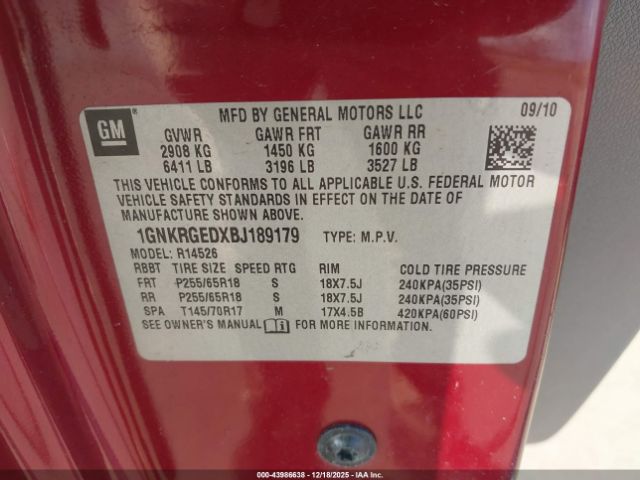 Chevrolet Traverse 1lt Image 9