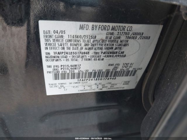 Ford Five Hundred Sel Image 6