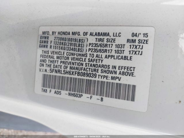 Honda Odyssey Ex-l Image 15