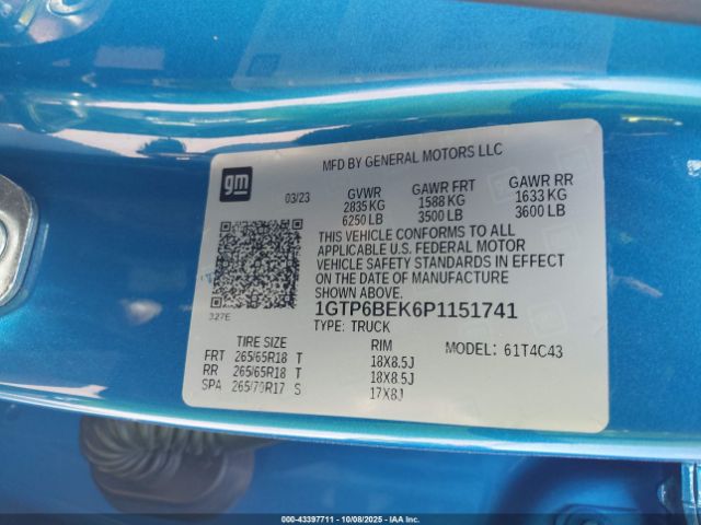 GMC Canyon 4wd  Short Box Elevation Image 8